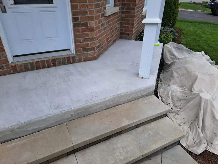 Front entrance & steps — before